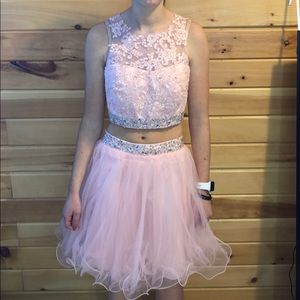 Pink two piece dress